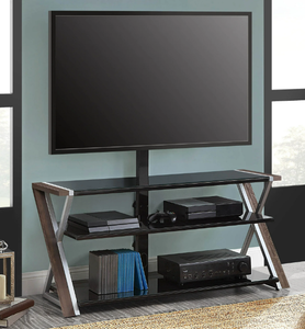 lot 661 image: Whalen Xavier 3-in-1 Television Stand for TVs up to 70, Warm Ash