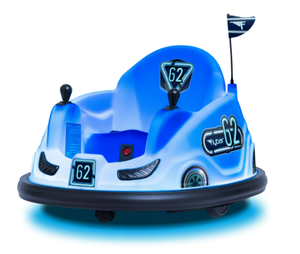 lot 309 image: 6V Blue Glow Bumper Car, Battery Powered Ride on for Children, Ages 1.5, by Flybar