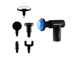 lot 316 image: Brookstone Cordless Hot and Cold Percussion Deep Tissue Massager Gun, 6 Intensity Levels