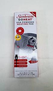 lot 33 image: Sunbeam GOHEAT Heating Pad USB Powered