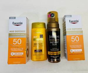lot 59 image: Loreal & Jergens Self Tanning & Eucerin Age Defense SunScreen 50spf