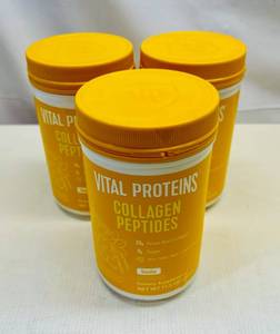 lot 66 image: 3x 11.5oz Vital Proteins Collagen Peptides-Vanilla