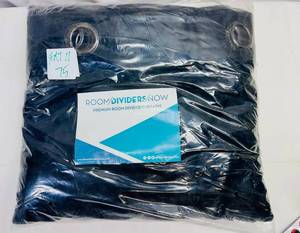lot 75 image: 9x15 Room Divider Curtains-Black