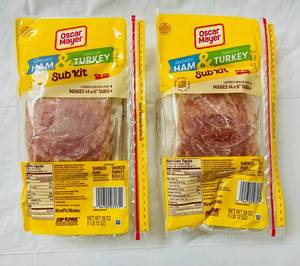 lot 118 image: 2x 28oz Oscar Mayer Smoked Ham & Turkey Sub Kit-22025