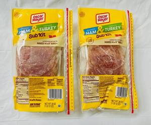 lot 120 image: 2x 28oz Oscar Mayer Smoked Ham & Turkey Sub Kit-22025