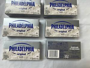 lot 135 image: 6x 8oz Philadelphia Original Cream Cheese-32025