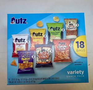lot 165 image: Utz Variety Snack Pack-18 1.25oz bags