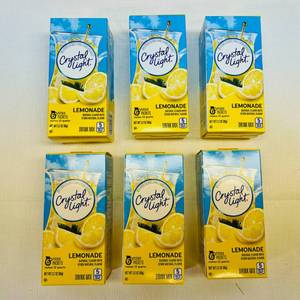 lot 181 image: 6x 6 pitcher pkgs. Crystal Light Lemonade