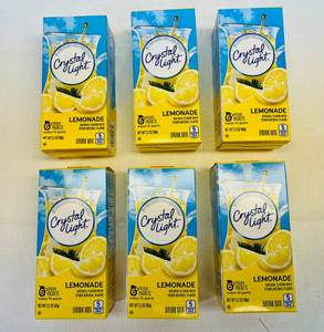 lot 182 image: 6x 6 pitcher pkgs. Crystal Light Lemonade