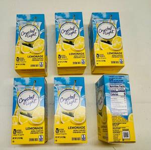 lot 194 image: 6x 6 pitcher pkgs. Crystal Light Lemonade