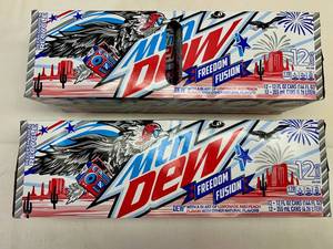 lot 207 image: 2x 12packs Mountain Dew Freedon Fusion