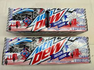 lot 209 image: 2x 12packs Mountain Dew Freedon Fusion