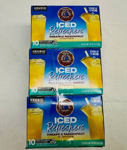 lot 219 image: MM. 3x 10  K- Cups Iced Refreshers-Pineapple Passion Fruit