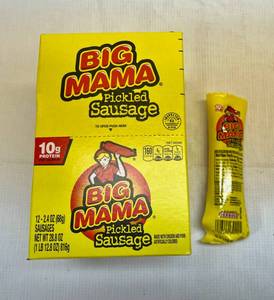 lot 227 image: 12x 2.4oz Big Mama Pickled Sausages