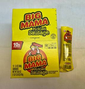 lot 229 image: 12x 2.4oz Big Mama Pickled Sausages