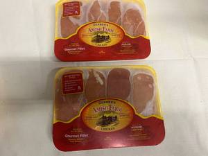 lot 245 image: H. 3x 1.35lb pkgs Gourmet Fillet Boneless Skinless Chicken Breast-Gerber Amish Farms