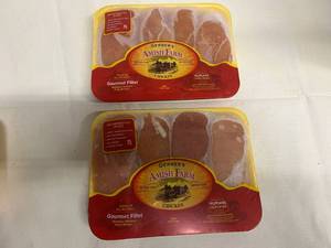 lot 250 image: H. 3x 1.35lb pkgs Gourmet Fillet Boneless Skinless Chicken Breast-Gerber Amish Farms