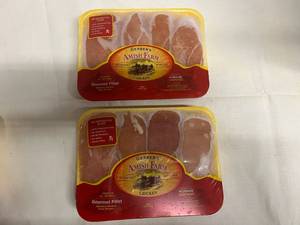 lot 248 image: H. 3x 1.35lb pkgs Gourmet Fillet Boneless Skinless Chicken Breast-Gerber Amish Farms