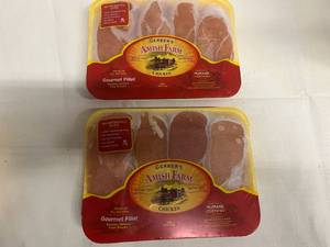 lot 249 image: H. 3x 1.35lb pkgs Gourmet Fillet Boneless Skinless Chicken Breast-Gerber Amish Farms