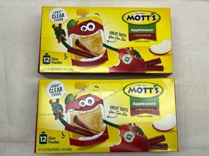 lot 364 image: 2x12 3.2oz pouches Motts Applesauce-cinnnamon