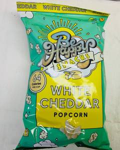 lot 336 image: 4x 5oz Bags Be Happy Popcorn-White Cheddar