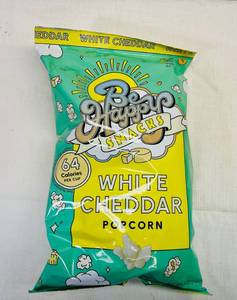 lot 337 image: 4x 5oz Bags Be Happy Popcorn-White Cheddar