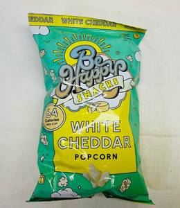 lot 338 image: 4x 5oz Bags Be Happy Popcorn-White Cheddar