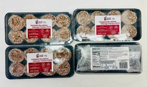 lot 267 image: D. 4x 12oz Original Sausage Patties-Good & Gather