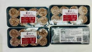 lot 272 image: D. 4x 12oz Original Sausage Patties-Good & Gather