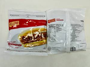 lot 281 image: G.  2x 1lb 3oz Fully Cooked Bratwursts