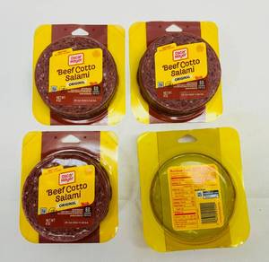 lot 286 image: C. 4x 8oz Oscar Meyer Beef Cotto Salami