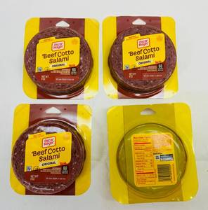 lot 287 image: C. 4x 8oz Oscar Meyer Beef Cotto Salami