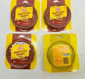 lot 288 image: C. 4x 8oz Oscar Meyer Beef Cotto Salami