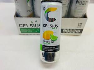 lot 358 image: SSS. 12x 12oz Celsius Green Tea Peach
