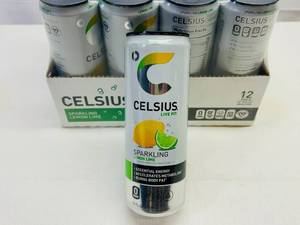 lot 359 image: SSS. 12x 12oz Celsius Green Tea Peach