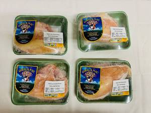 lot 332 image: 4x Oragnic Bone In Split Chicken Breast
