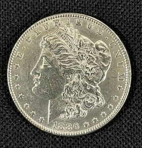 lot 5 image: 1886-P Morgan Silver Dollar EF