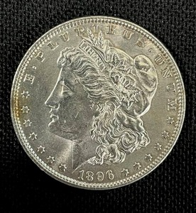 lot 11 image: 1896-P Morgan Silver Dollar EF