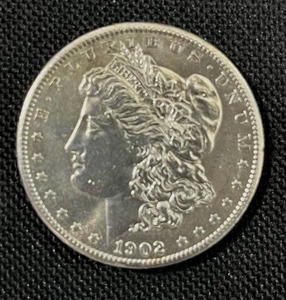 lot 15 image: 1902-O Morgan Silver Dollar AU