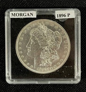 lot 25 image: 1896-P Morgan Silver Dollar (Sealed) AU