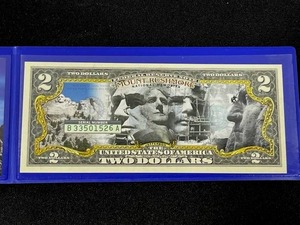 lot 68 image: Mount Rushmore National Park Memorial US $2 Federal Reserve Note in Excellent Condition