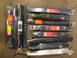 lot 6 image: Lot of Assorted Lawn Mower Blades Various Models and Conditions   Customer Returns See Pictures
