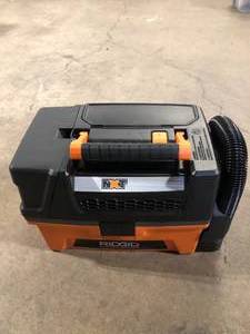 lot 29 image: RIDGID 3 Gal. 5.0 Peak HP NXT Shop Vacuum Wet Dry Vac with Fine Dust Filter  Customer Returns See Pictures