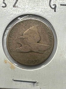 lot 3 image: 1857 Flying Eagle Cent