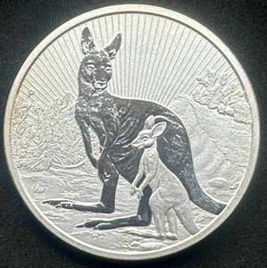 lot 24 image: 2oz .9999 Silver Kangaroo