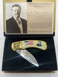 lot 31 image: Theodore Roosevelt Commemorative Presidential Knife