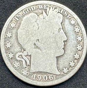 lot 36 image: 1906 Barber Half Dollar
