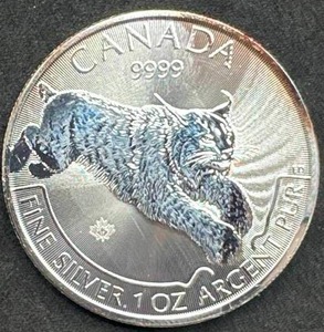 lot 49 image: 1oz .9999 Silver Canadian Wildlife Coin (limited edition)