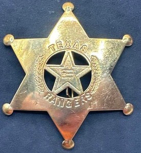 lot 53 image: Texas Rangers Brass Badge