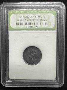 lot 60 image: 1943 WW2 Steel Penny